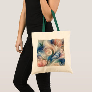 Bolsa Tote Watercolor Fantasy Floral Romântico