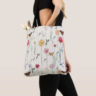Bolsa Tote Watercolor Floral Floral