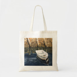 Bolsa Tote Watercolor Maine Rowboat Harbor Skiff