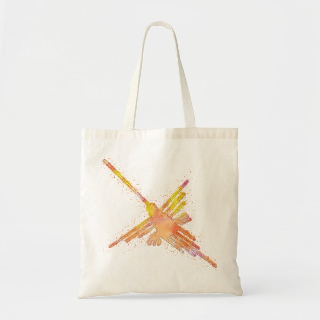 Bolsa Tote Watercolor Nazca Hummingbird (Frente)
