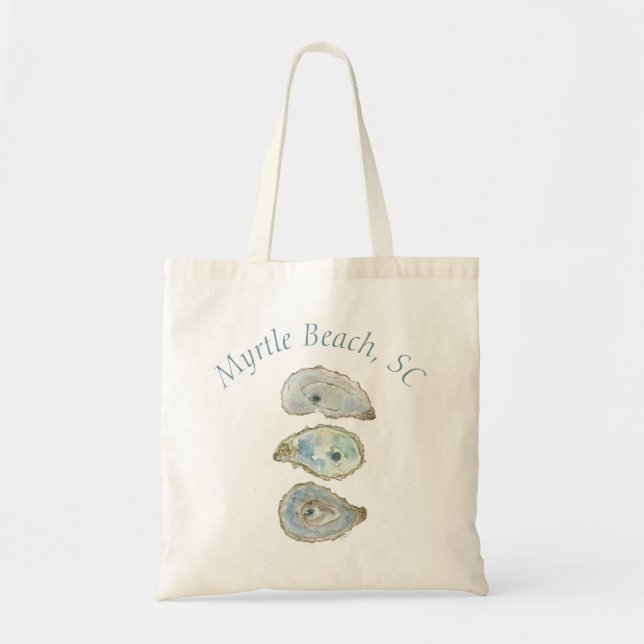 Bolsa Tote Watercolor Oyster Beachtown (Frente)
