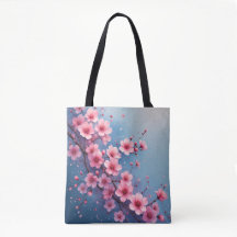 Watercolor Sakura Blossom Toe Bag