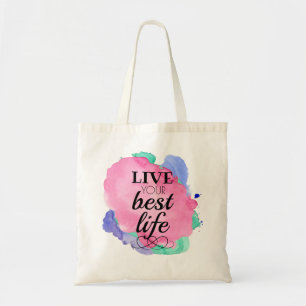 Bolsa Tote Watercolor Splash - Viva sua melhor vida