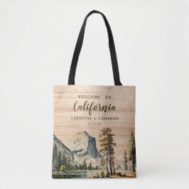 Bolsa Tote Watercolor Welcome to California Wedding Welcome