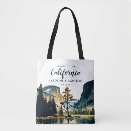 Bolsa Tote Watercolor Welcome to California Wedding Welcome