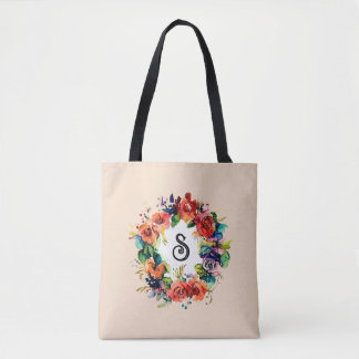Bolsa Tote Watercolor Wreath