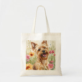 Bolsa Tote Watercolor Yorkie Dog Por Toda A Impressão Tote Ba