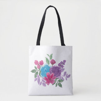Bolsa Tote watercolorful flowers