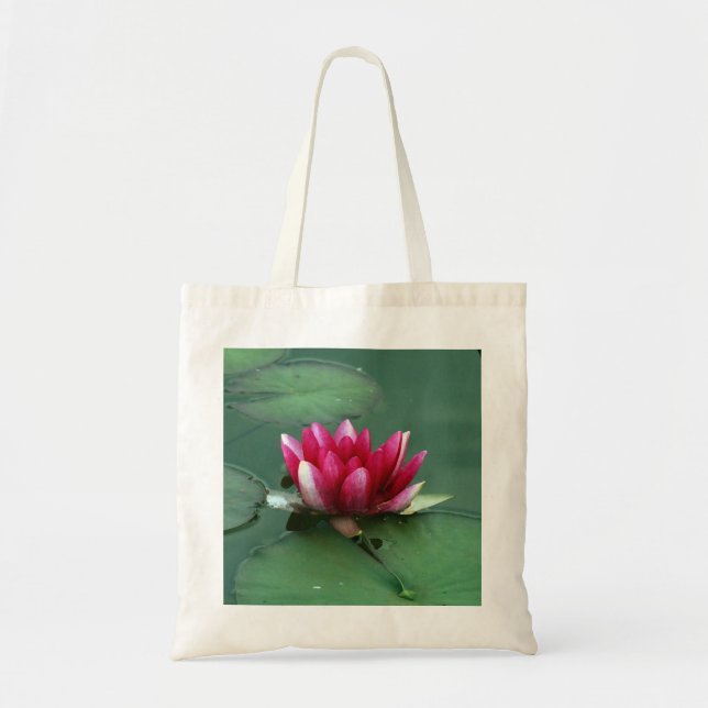 Bolsa Tote Waterlily cor-de-rosa (Frente)