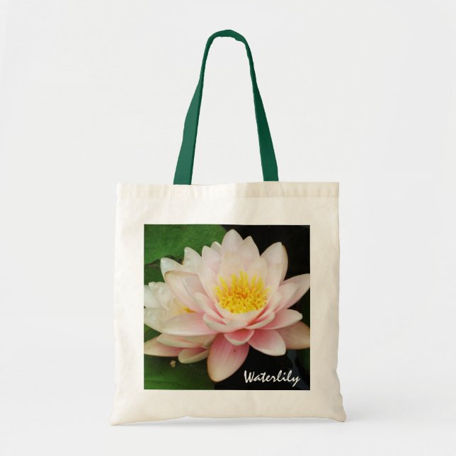Bolsa Tote Waterlily cor-de-rosa Totebag (Frente)