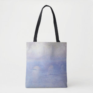 Bolsa Tote Waterloo Bridge, Efeito de Nevoeiro por Claude Mon