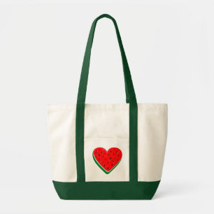 Bolsa Tote Watermelon Heart Dia de os namorados Palestina Liv