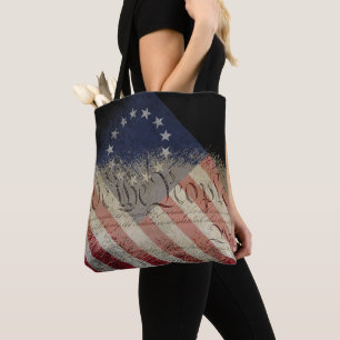 Bolsa Tote WE A PESSOAS Vintage Betsy Ross American Flag