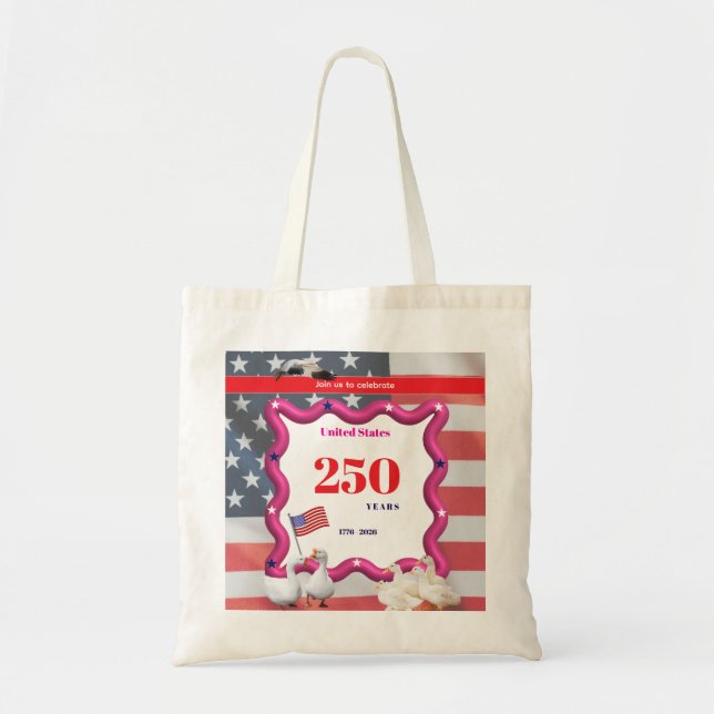 Bolsa Tote We The Silly Geese 250th Funny Celebration (Frente)