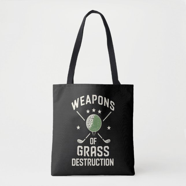 Bolsa Tote Weapons of Grass Destruction Golf Clubs Sarcastic (Frente)