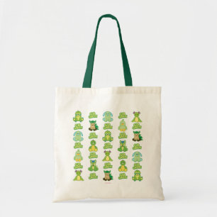 Bolsa Tote Webkinz vai teste padrão verde