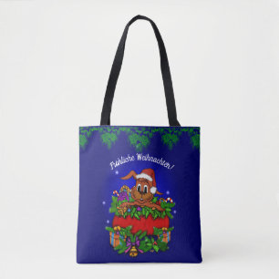 Bolsa Tote Weihnachtskaninchen, Fröhliche Weihnachten!
