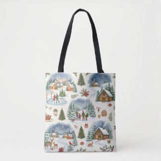 Bolsa Tote Weihnachtsmuster Schultertasche