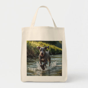 Bolsa Tote Weimaraner Elegant Grocery Tote Bag