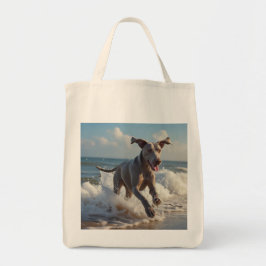 Bolsa Tote Weimaraner Elegant Grocery Tote Bag