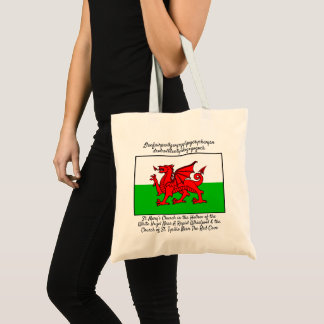 Bolsa Tote Welsh Dragon Flag Llanfair pwllgwyngyll
