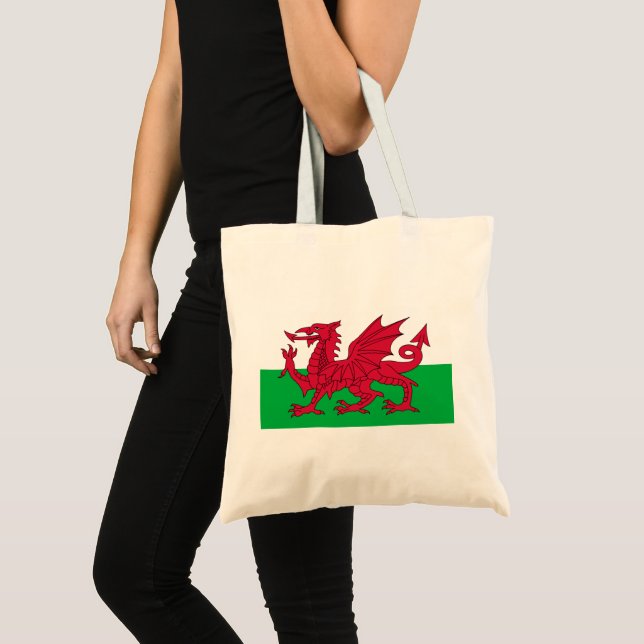 Bolsa Tote Welsh Flag (País de Gales) (Welsh Dragon) (Frente (produto))