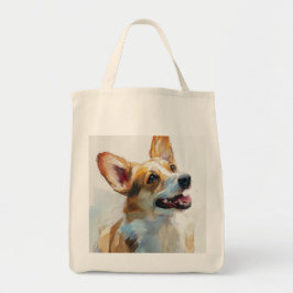 Bolsa Tote Welsh Pembroke corgi watercolor