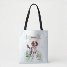 Bolsa Tote Welsh Springer Spaniel Aquarela Cachorro Personali