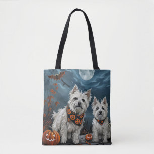 Bolsa Tote West Highland Halloween Assustador