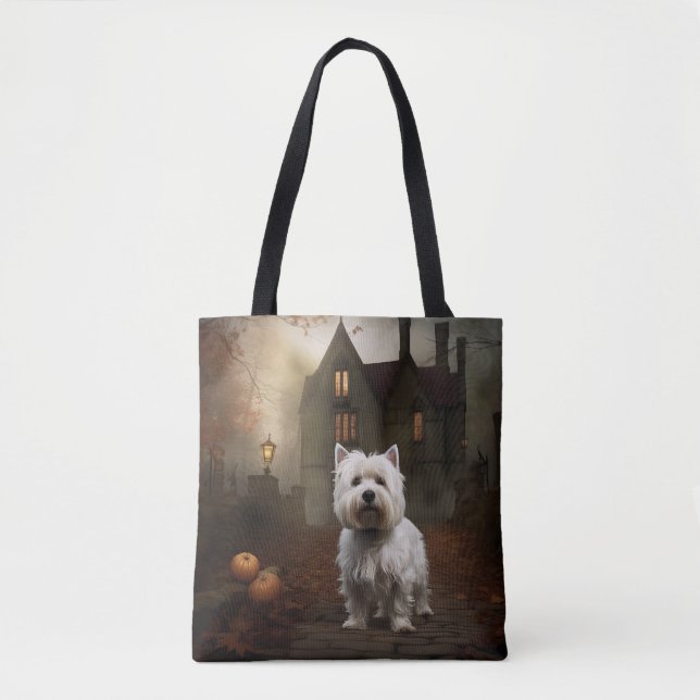 Bolsa Tote West Highland White Terrier Halloween Scareen (Frente)
