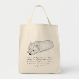 Bolsa Tote West Highland White Terrier Keepsaksek