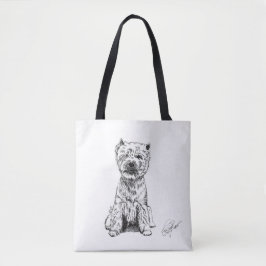 Bolsa Tote West Highland White Terrier. "Westy" 