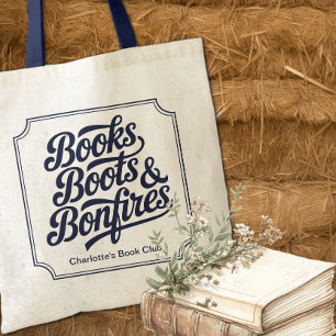 Bolsa Tote Western Books Boots & Bonfire Book Club Tote Bag
