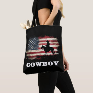 Bolsa Tote Western Country Men Rodeo Southern Retro Cowboy