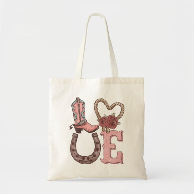 Bolsa Tote Western Dia de os namorados Love (Frente)