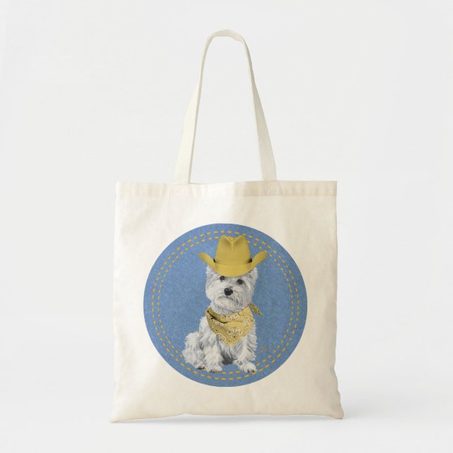 Bolsa Tote Westie on the Rocks (Frente)
