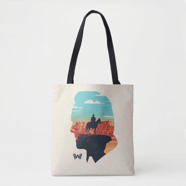 Bolsa Tote Westworld | Ford Silhouette Of Man in Black (Frente)