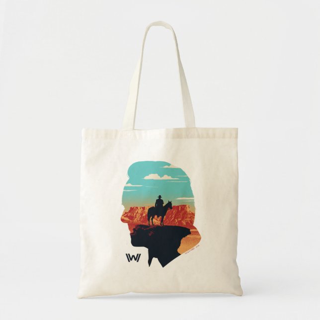 Bolsa Tote Westworld | Ford Silhouette Of Man in Black (Frente)