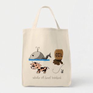 Bolsa Tote Whale Oil Beef Slogan divertido