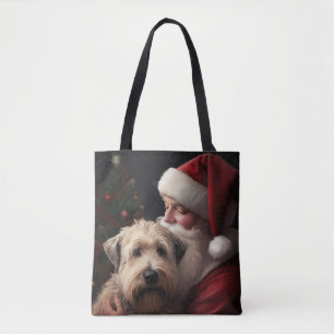 Bolsa Tote Wheaton Terrier Com O Papai Noel Natal Festivo