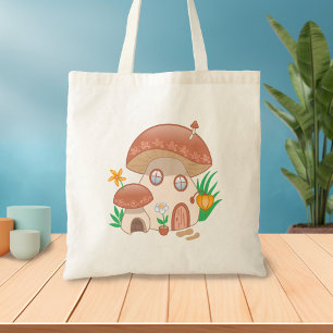 Bolsa Tote Whimsic Fairy Mushroom House