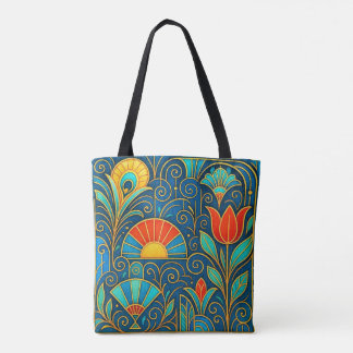 Bolsa Tote Whimsical Art Deco Design