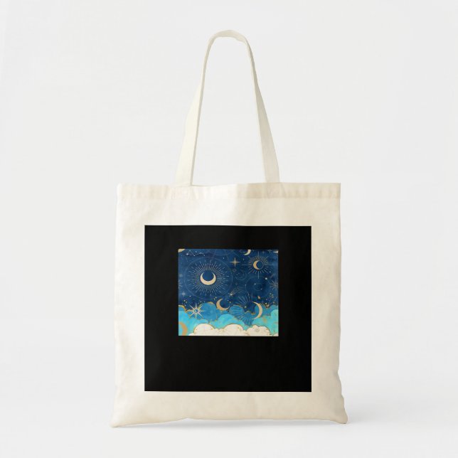 Bolsa Tote Whimsigoth Clouds Sun Moon Witchy Classic (Frente)