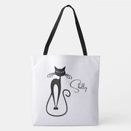 Bolsa Tote Whimsny Black Cat Pessoal