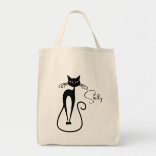 Bolsa Tote Whimsny Black Cat Pessoal