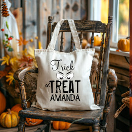 Bolsa Tote Whimssic Happy Halloween Typografia Treat Candy