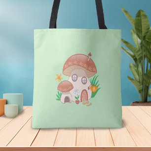Bolsa Tote Whimsso Fairy Mushroom House Green