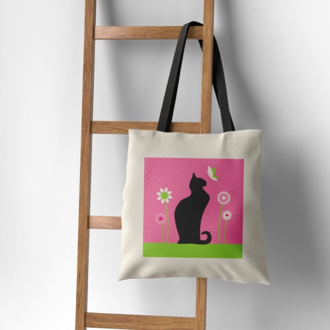 Bolsa Tote Whimsy Gato Negro (Criador carregado)