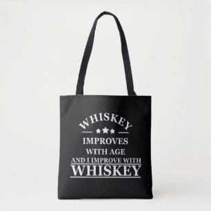 Bolsa Tote Whiskey cita bebidas alcoólicas engraçadas dizendo