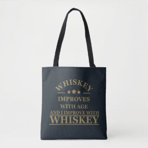 Bolsa Tote Whiskey cita bebidas alcoólicas engraçadas dizendo